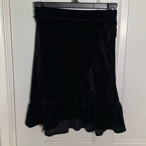 H&M Women’s Black Ruffle Sparkle Skirt